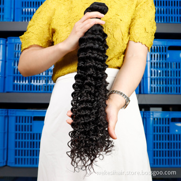 100% Pure Virgin Indian Unprocessed Remy Deep Wave Human Hair Weaving Deals With Top Silk Base Lace Closure